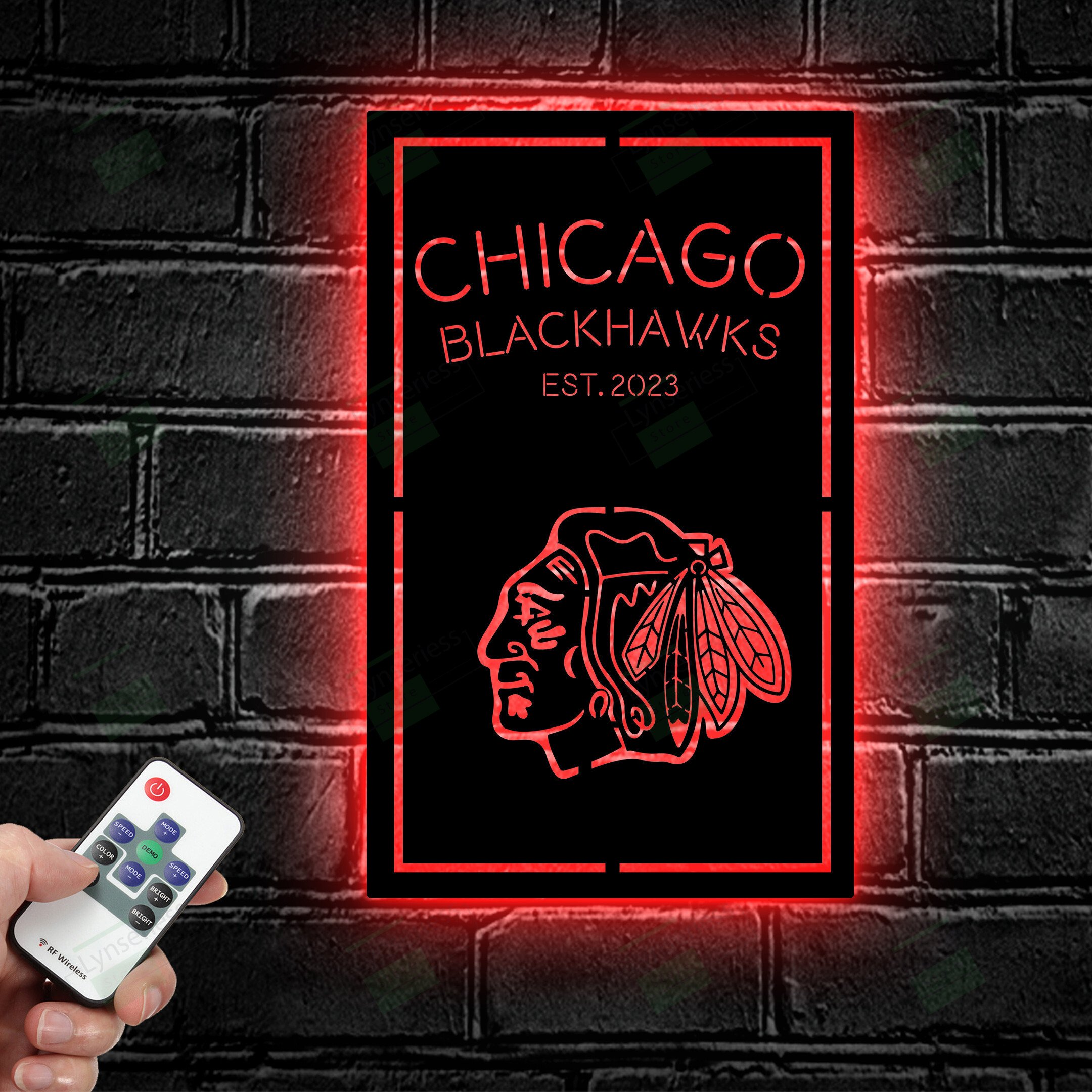 Custom Chicago Blackhawks Metal Sign – Led light sign