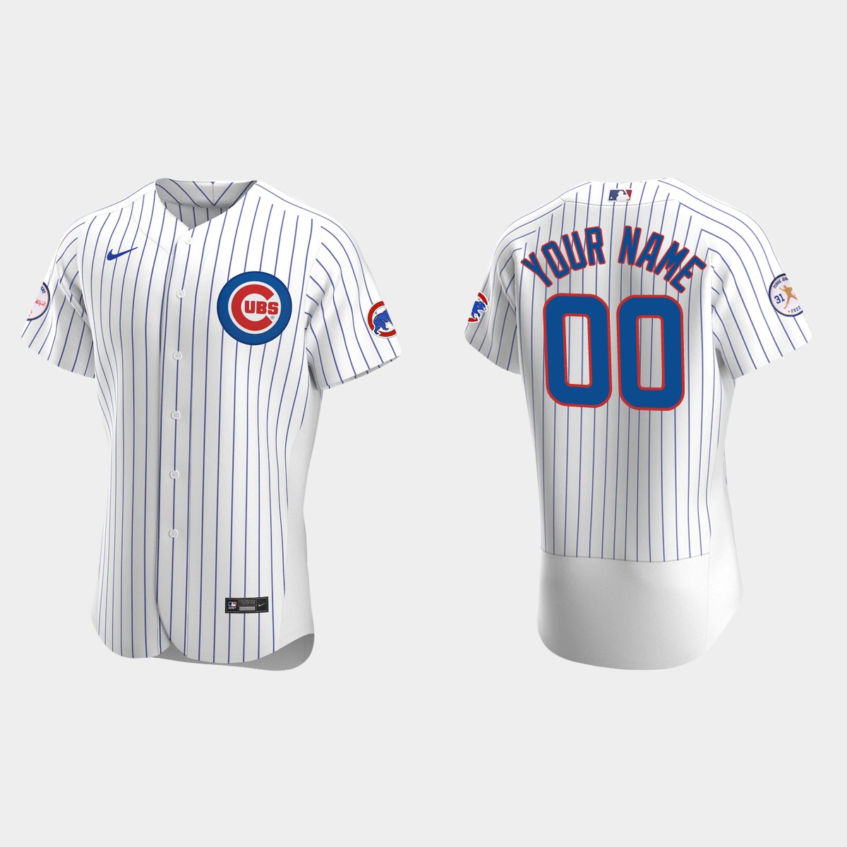 Custom Chicago Cubs Fergie Jenkins Logo Jersey - White