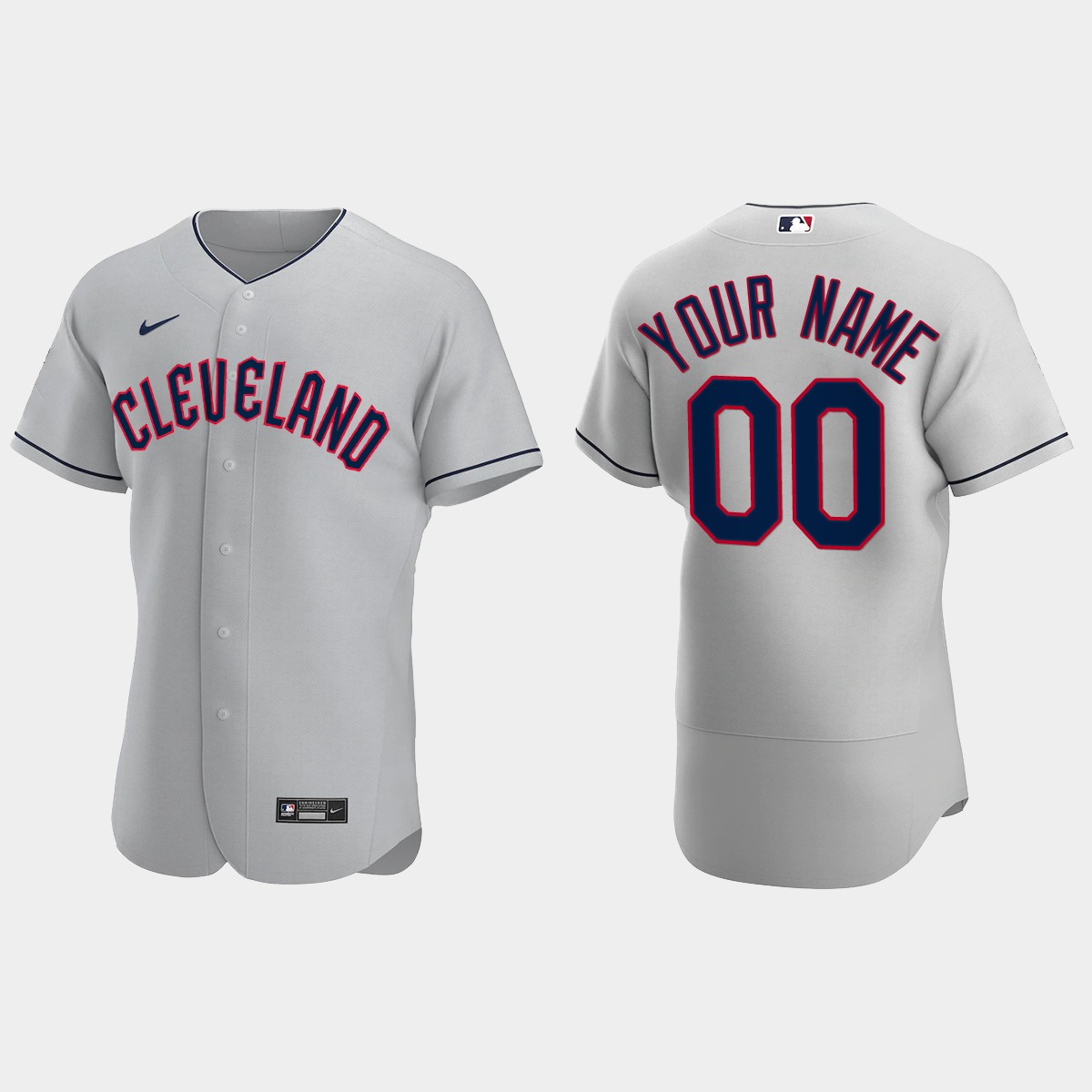 Custom Cleveland Guardians 2022 Road Jersey - Gray