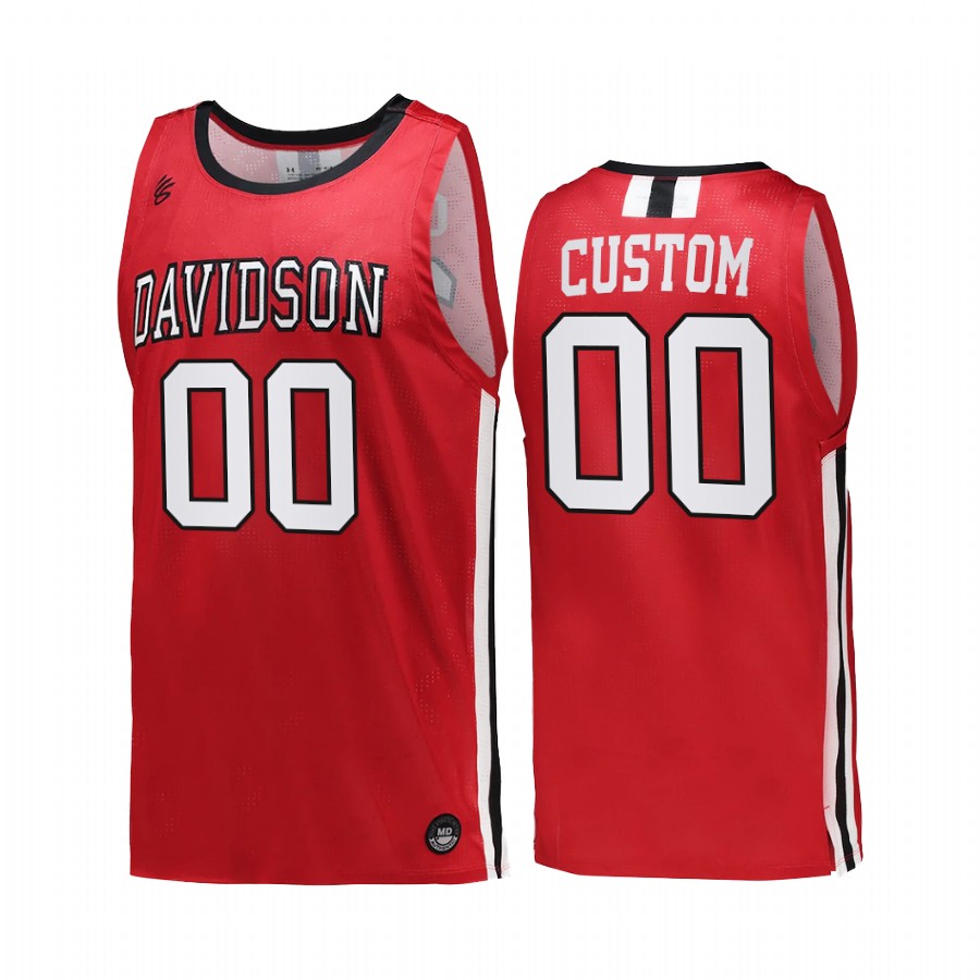 Custom Davidson Wildcats Red Jersey 2022 College