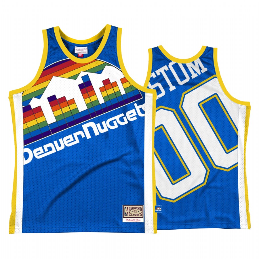Custom Denver Nuggets Throwback Royal Big Face2.0 Men Jersey