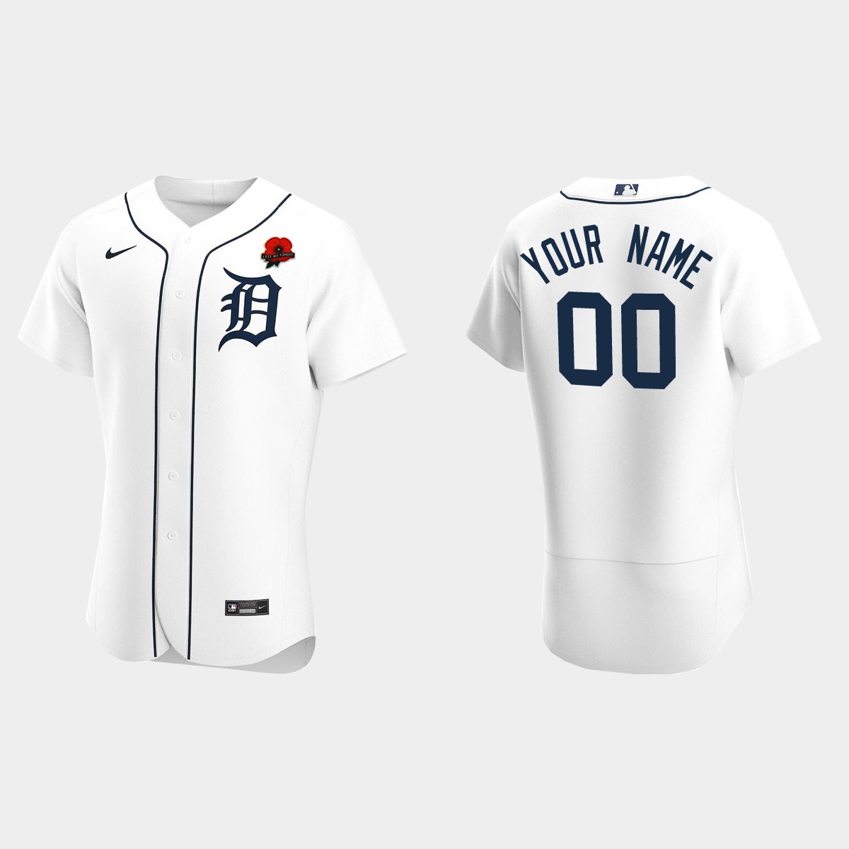 Custom Detroit Tigers 2021 Memorial Day Jersey – White
