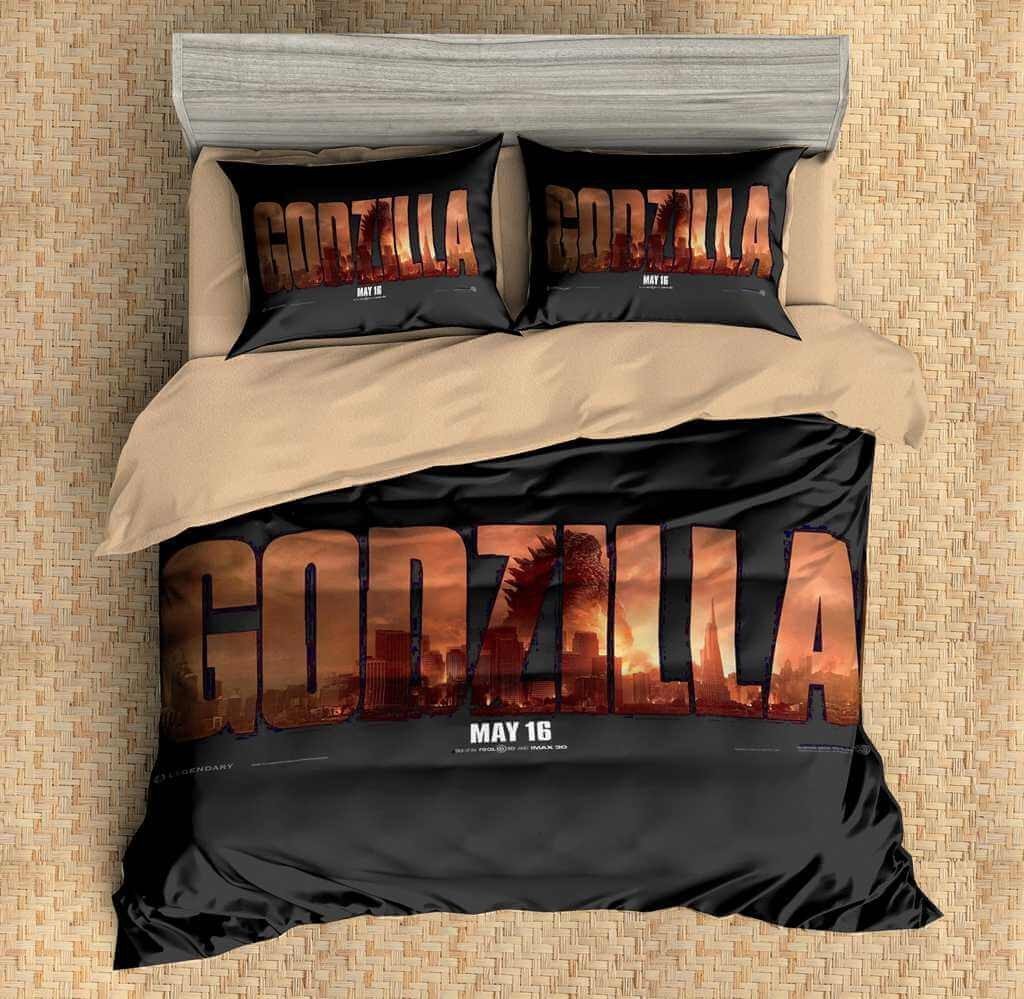 Custom Godzilla 3D Duvet Cover Bedding Set