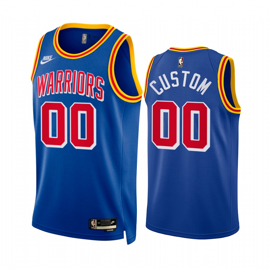 custom Golden State Warriors 2021-22 Classic Edition Royal #00 Jersey Year Zero