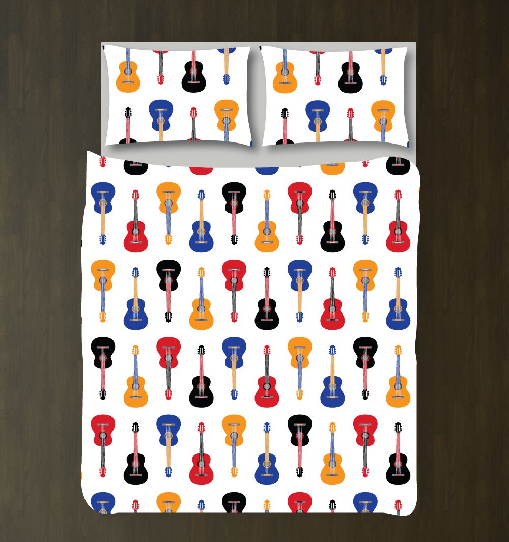 Custom Guitar Andhams Musicians Ingers Band Personalized Music Themed College Dorm Room 3D Customized Duvet Cover Bedding Set