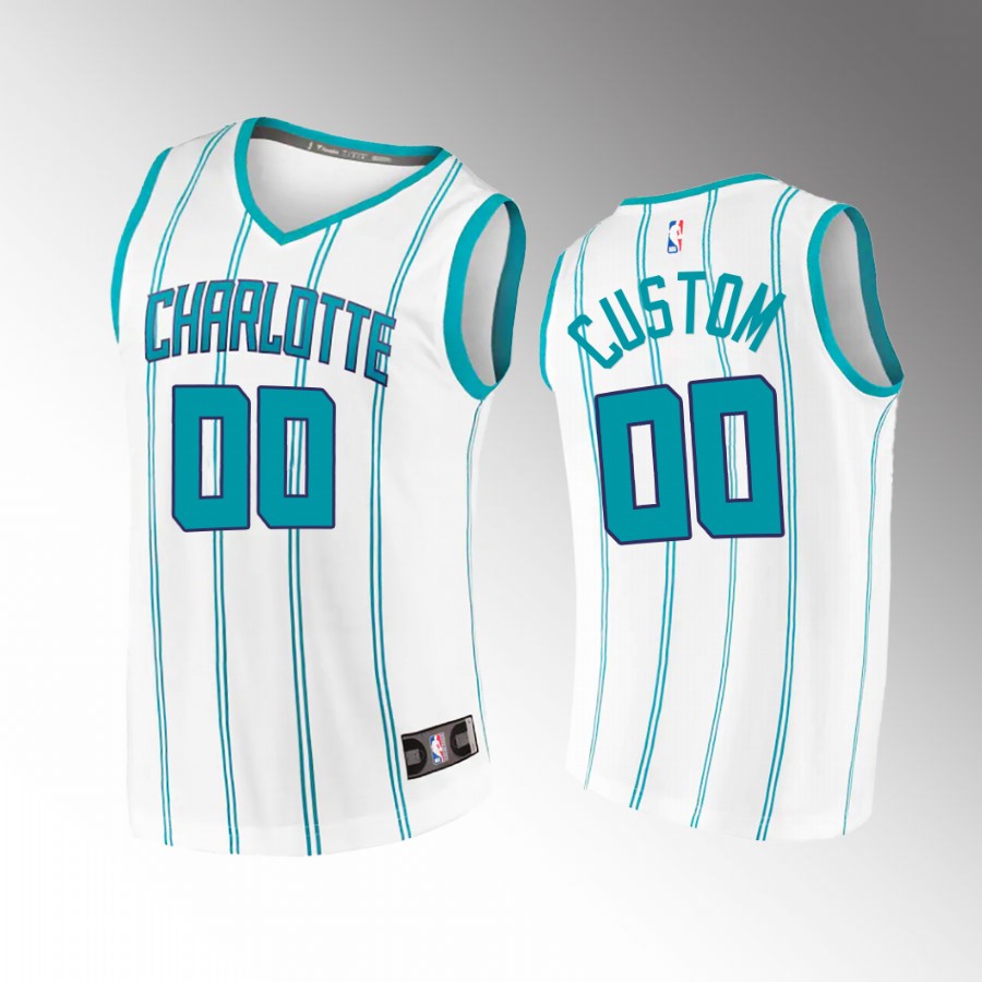 Custom Hornets #00 White Jersey 2022-23 Association Edition