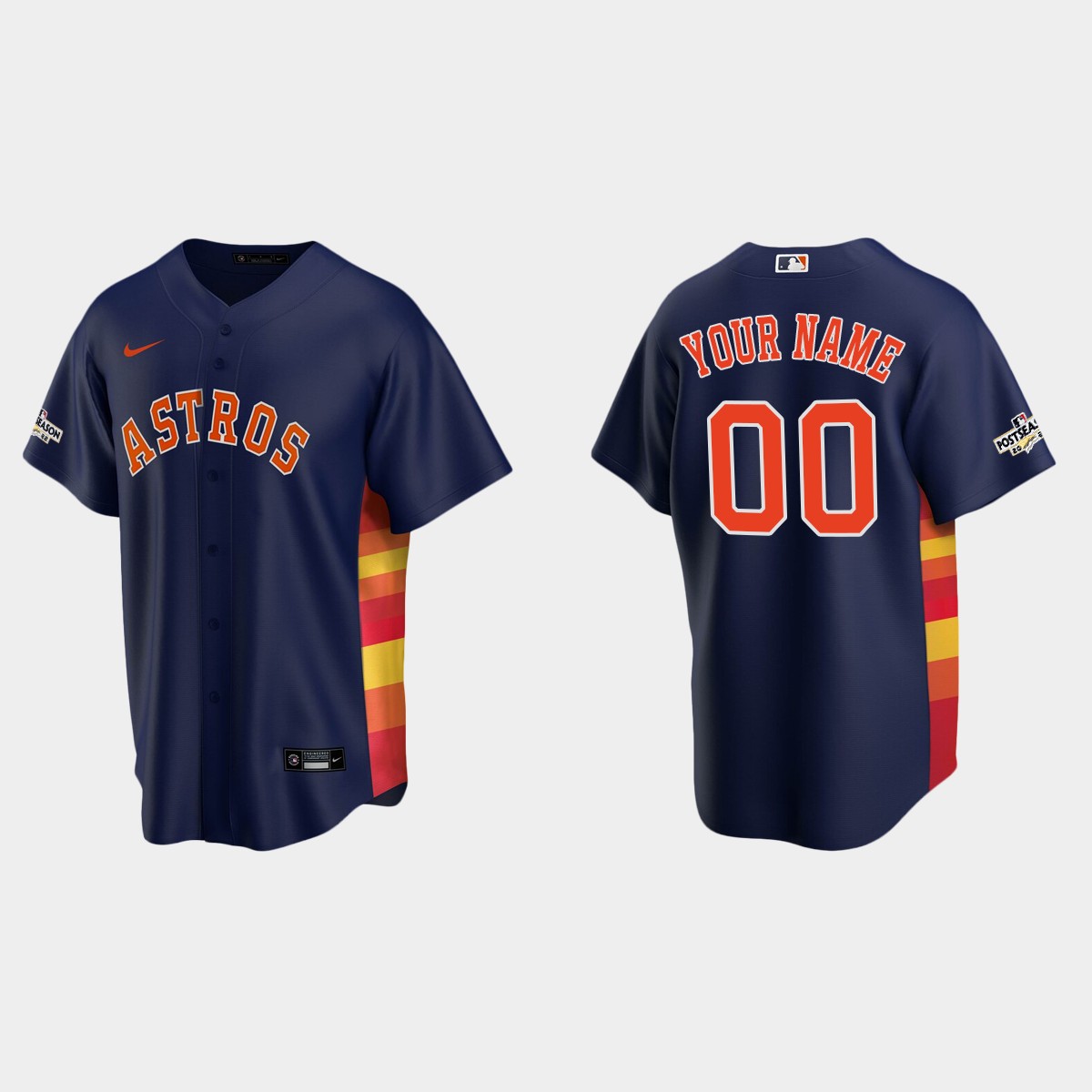 Custom Houston Astros 2022 Postseason Jersey - Navy
