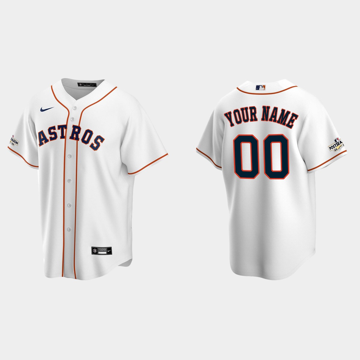 Custom Houston Astros 2022 Postseason Jersey - White