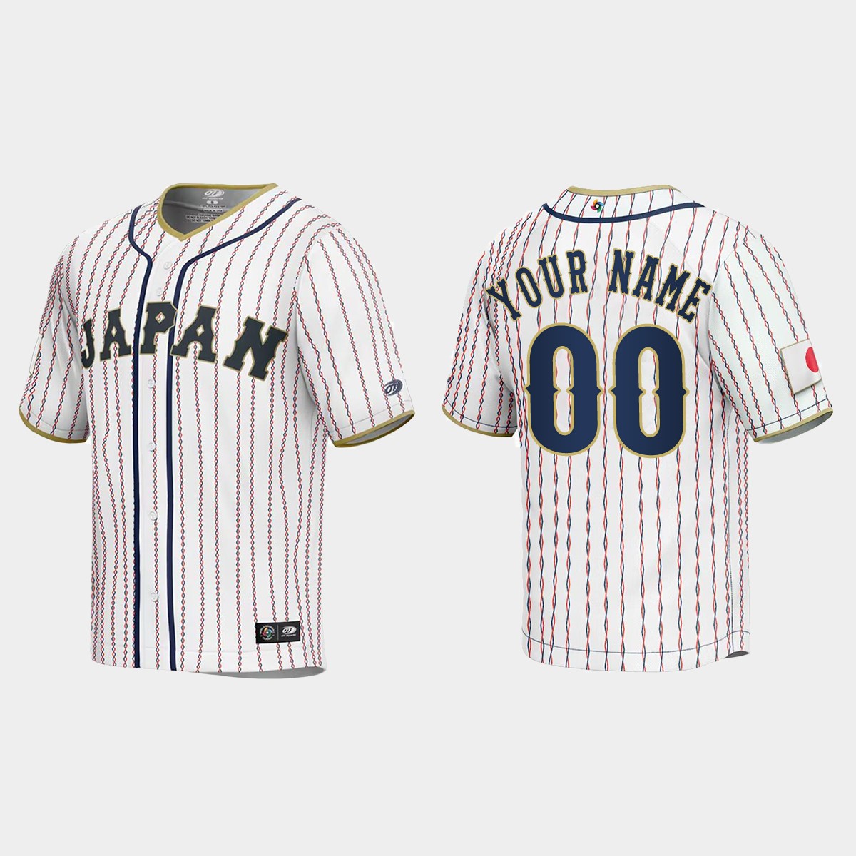 Custom Japan 2023 World Classic Jersey - White