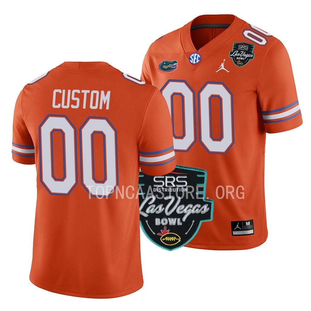 Custom Jersey Florida Gators #00 Orange 2022 Las Vegas Bowl Alternate Men's Tee