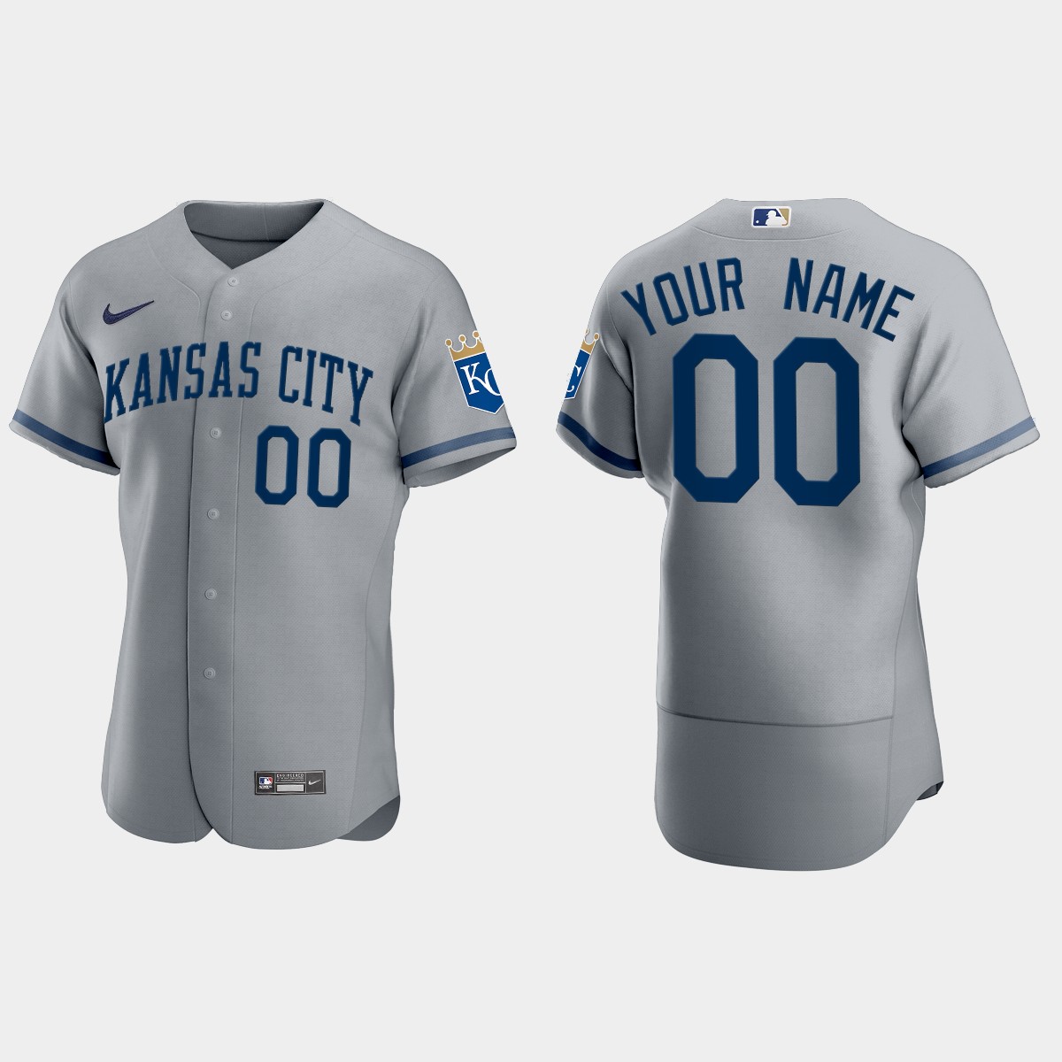 Custom Kansas City Royals 2022 Jersey - Gray