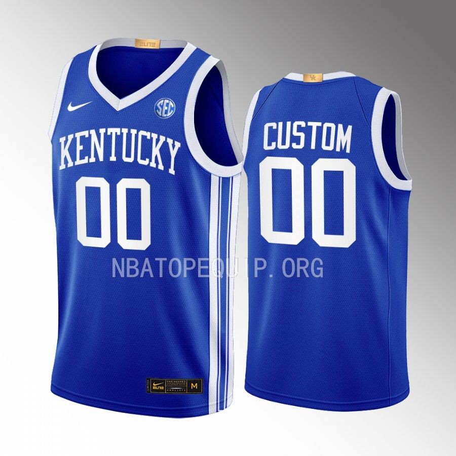 Custom Kentucky Wildcats Blue Jersey 2022-23 Away