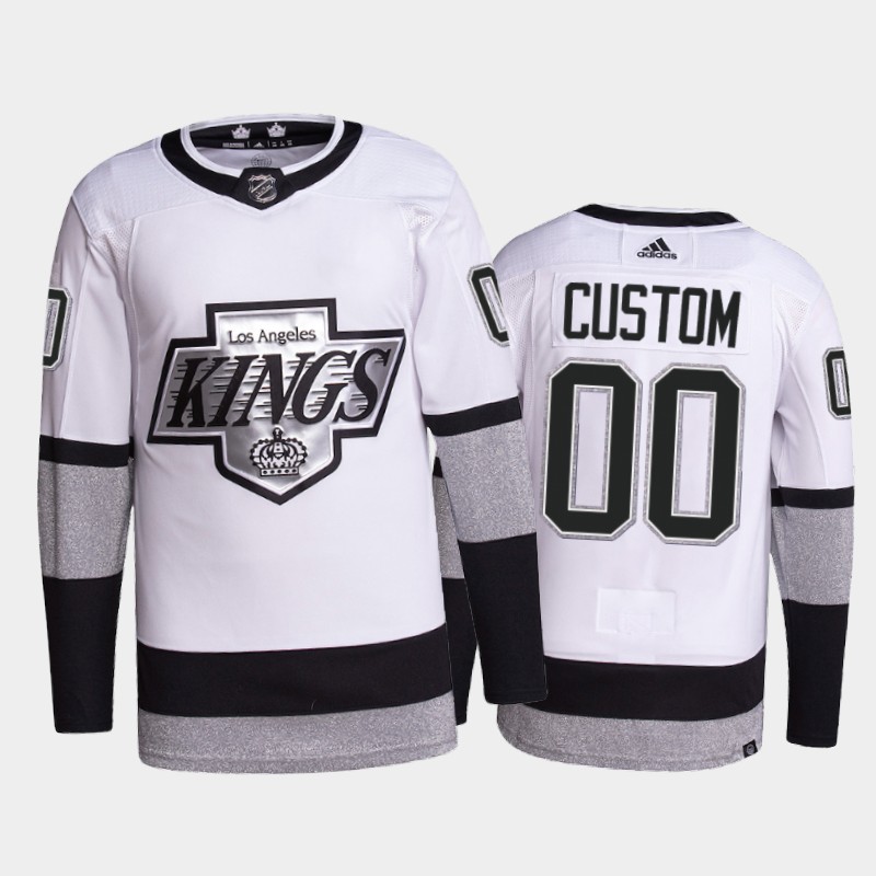 custom Los Angeles Kings Primegreen Pro Jersey 2021-22 White #00 Alternate Uniform