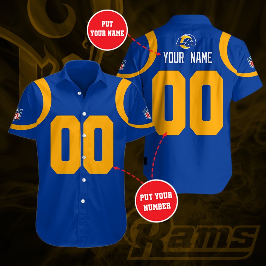 Custom Los Angeles Rams Hawaiian Shirt