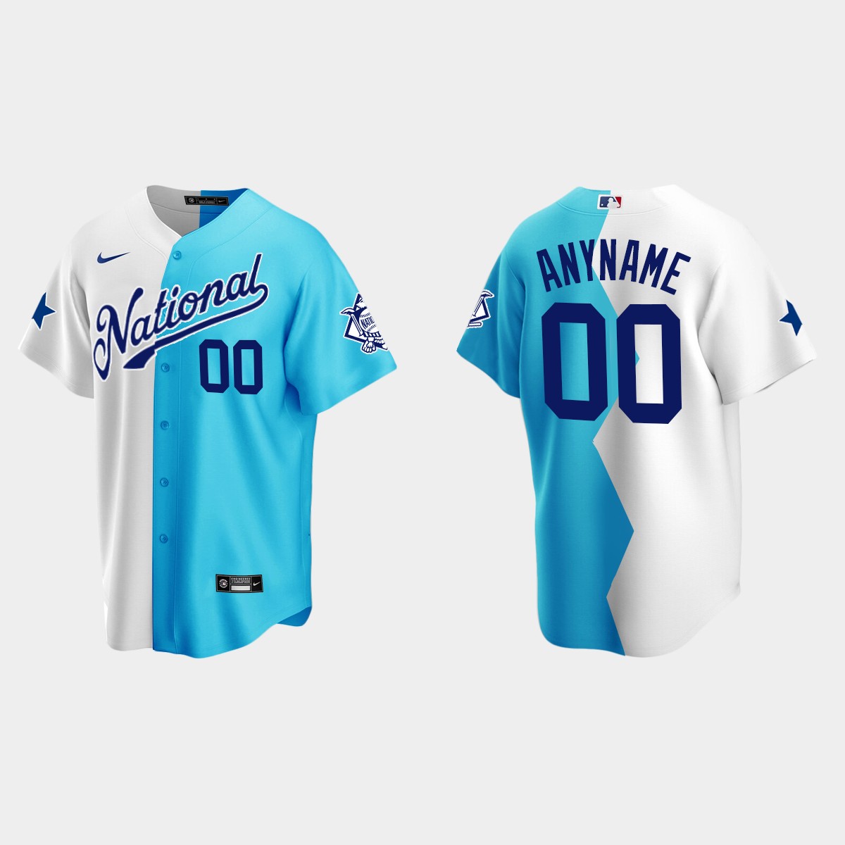 Custom MLB 2022 All-Star Futures Game Split Jersey - White Teal