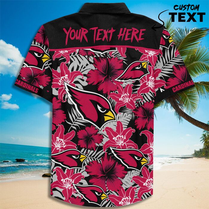 Custom Name Arizona Cardinals Football Teams Button Up Hawaiian Shirt