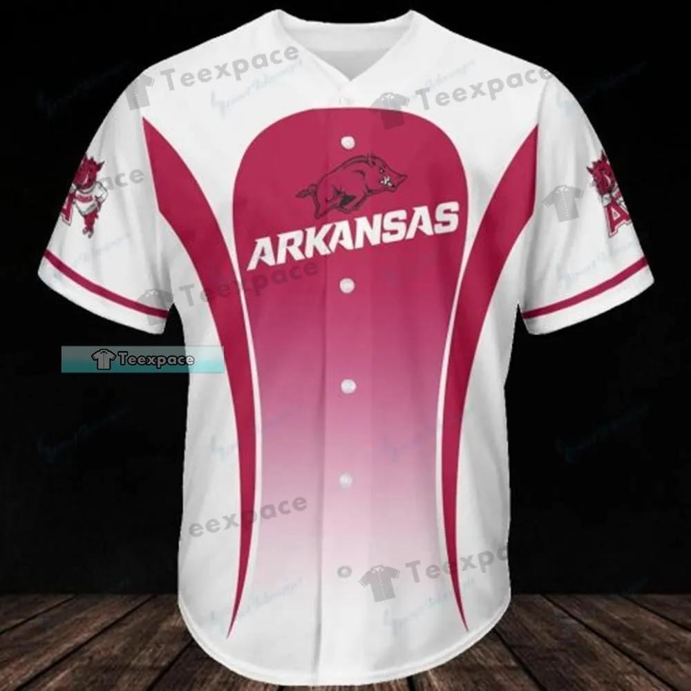 Custom Name Arkansas Razorbacks Blur Color Baseball Jersey