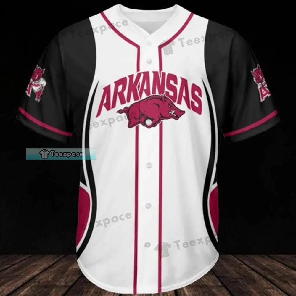 Custom Name Arkansas Razorbacks Curved Pattern Baseball Jersey