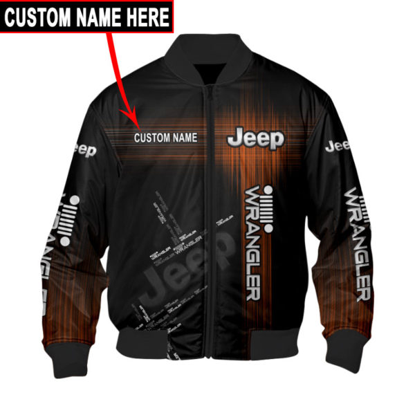 Custom Name Bomber Jacket Jeep 3D Spring Autumn, Mens Casual Jacket