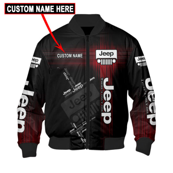 Custom Name Bomber Jacket Jeep 3D Spring Autumn, Mens Casual Jacket