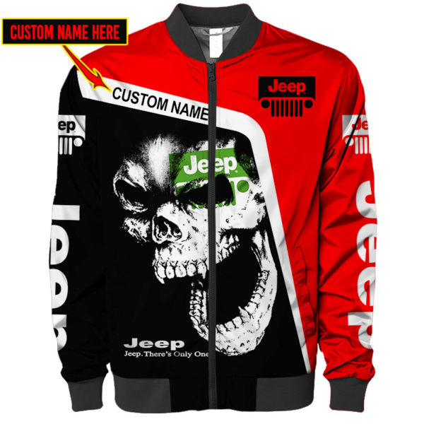 Custom Name Bomber Jacket Jeep 3D Spring Autumn, Mens Casual Jacket