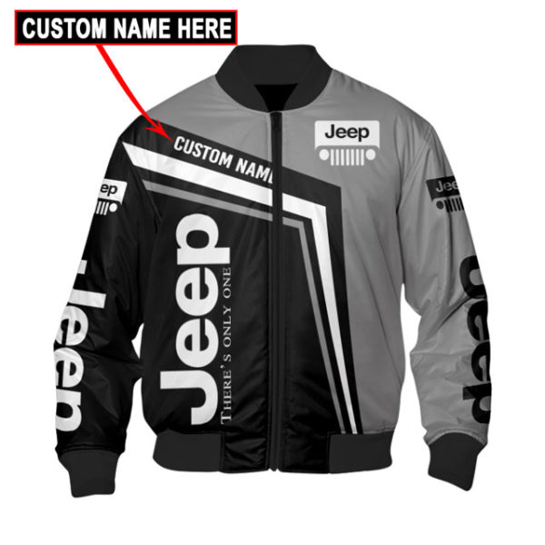 Custom Name Bomber Jacket Jeep 3D Spring Autumn, Mens Casual Jacket