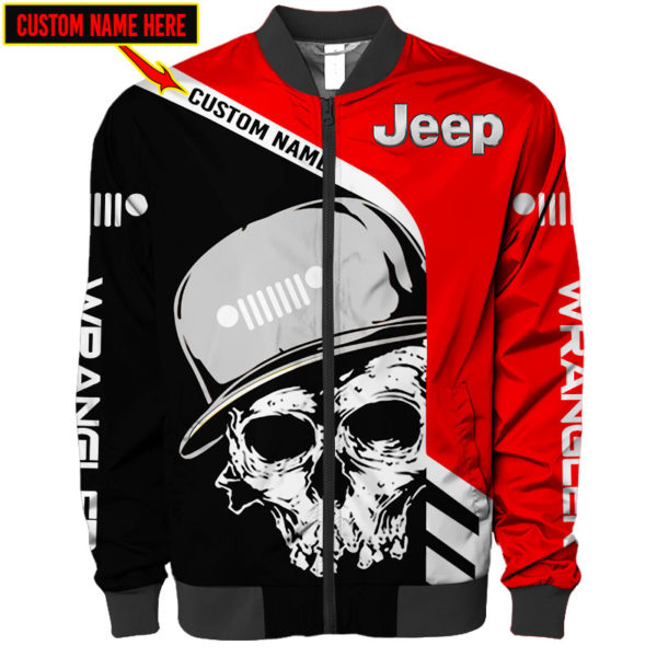 Custom Name Bomber Jacket Jeep 3D Spring Autumn, Mens Casual Jacket