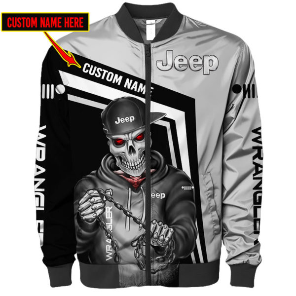 Custom Name Bomber Jacket Jeep 3D Spring Autumn, Mens Casual Jacket