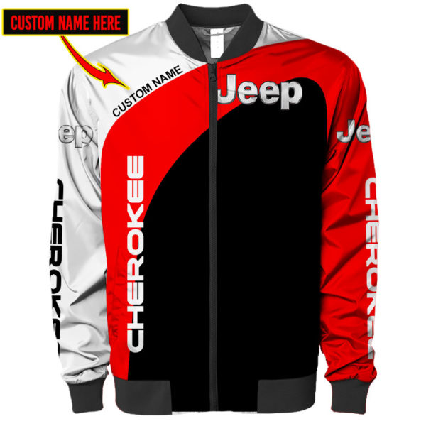 Custom Name Bomber Jacket Jeep 3D Spring Autumn, Mens Casual Jacket