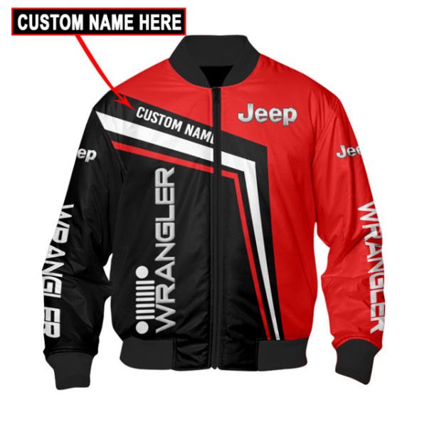 Custom Name Bomber Jacket Jeep 3D Spring Autumn, Mens Casual Jacket
