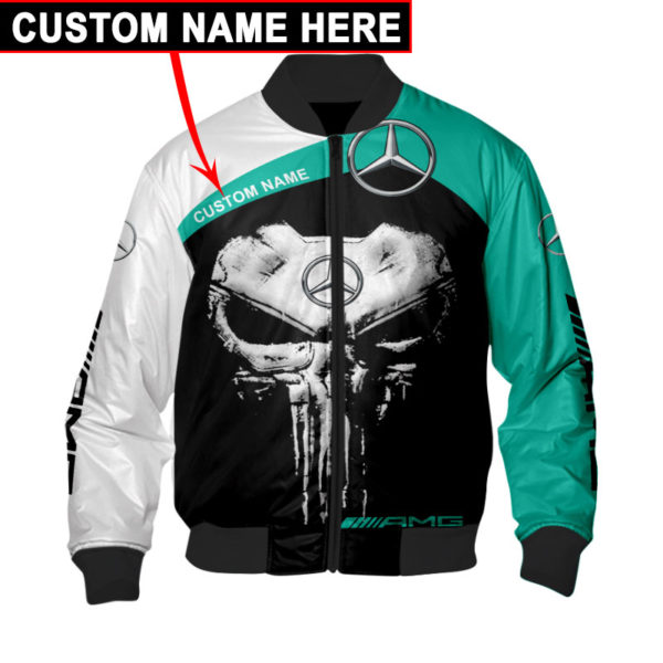 Custom Name Bomber Jacket Mercedes, Mercedes 3D Spring Autumn, Mens Casual Jacket, Car Sports