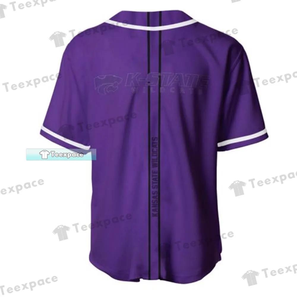 Custom Name Kansas State Wildcats Three Stripes Baseball Jersey