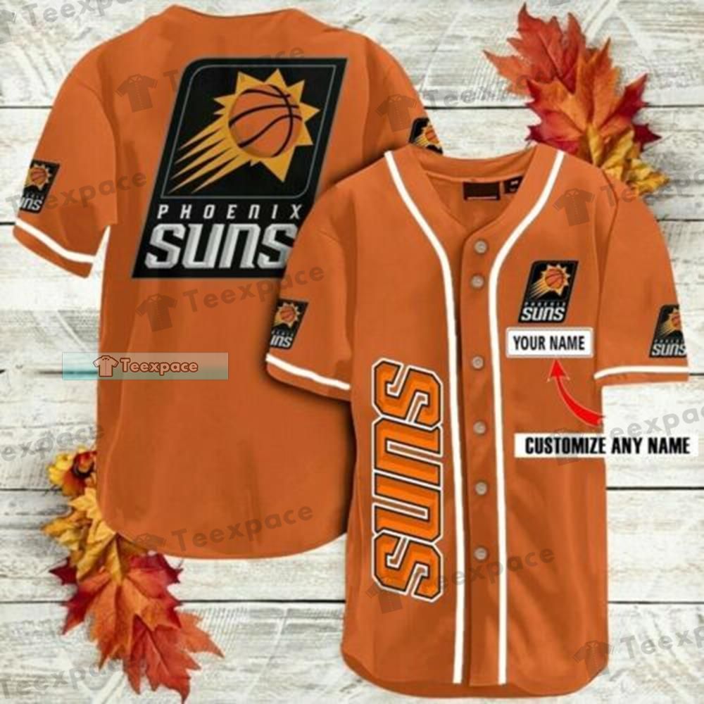 Custom Name Phoenix Suns Verticall Letter Baseball Jersey