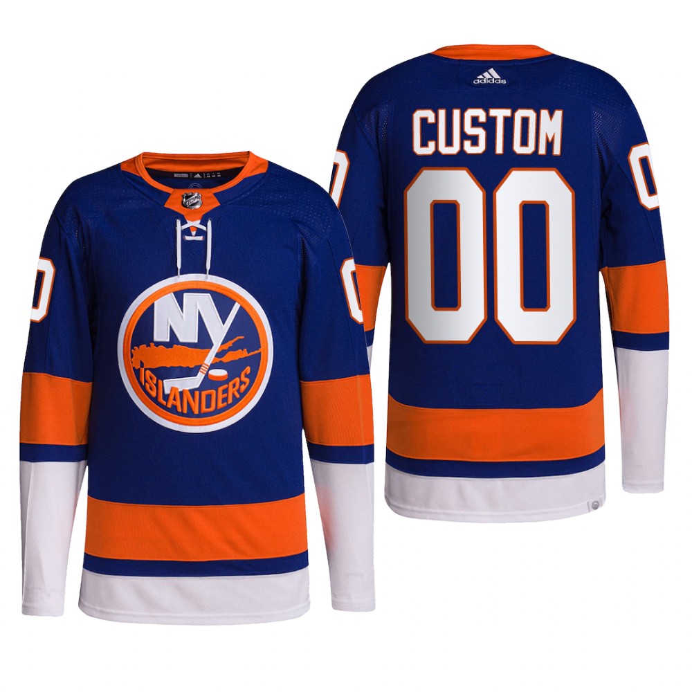 Custom New York Islanders Home Jersey 2022 Royal #00 Primegreen Pro Uniform