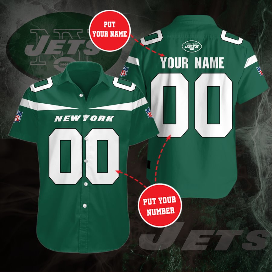 Custom New York Jets Up Hawaiian Shirt