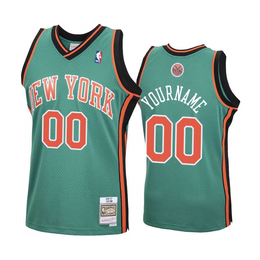 Custom New York Knicks #00 Green St Patricks Day Jersey