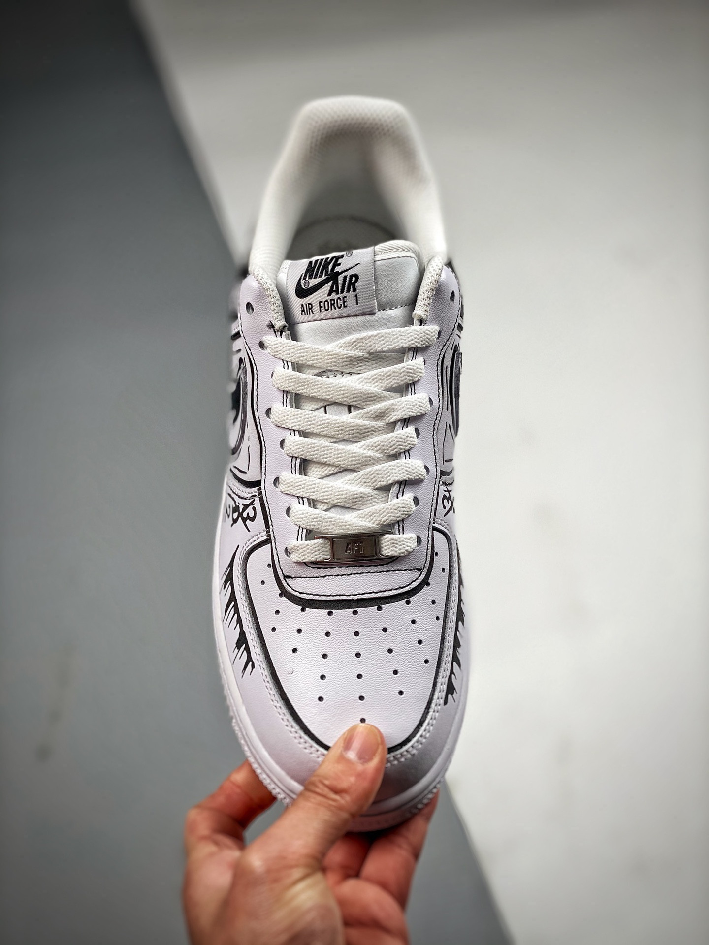 Custom Nike Air Force 1 Low ‘One Piece’ White Black For Sale