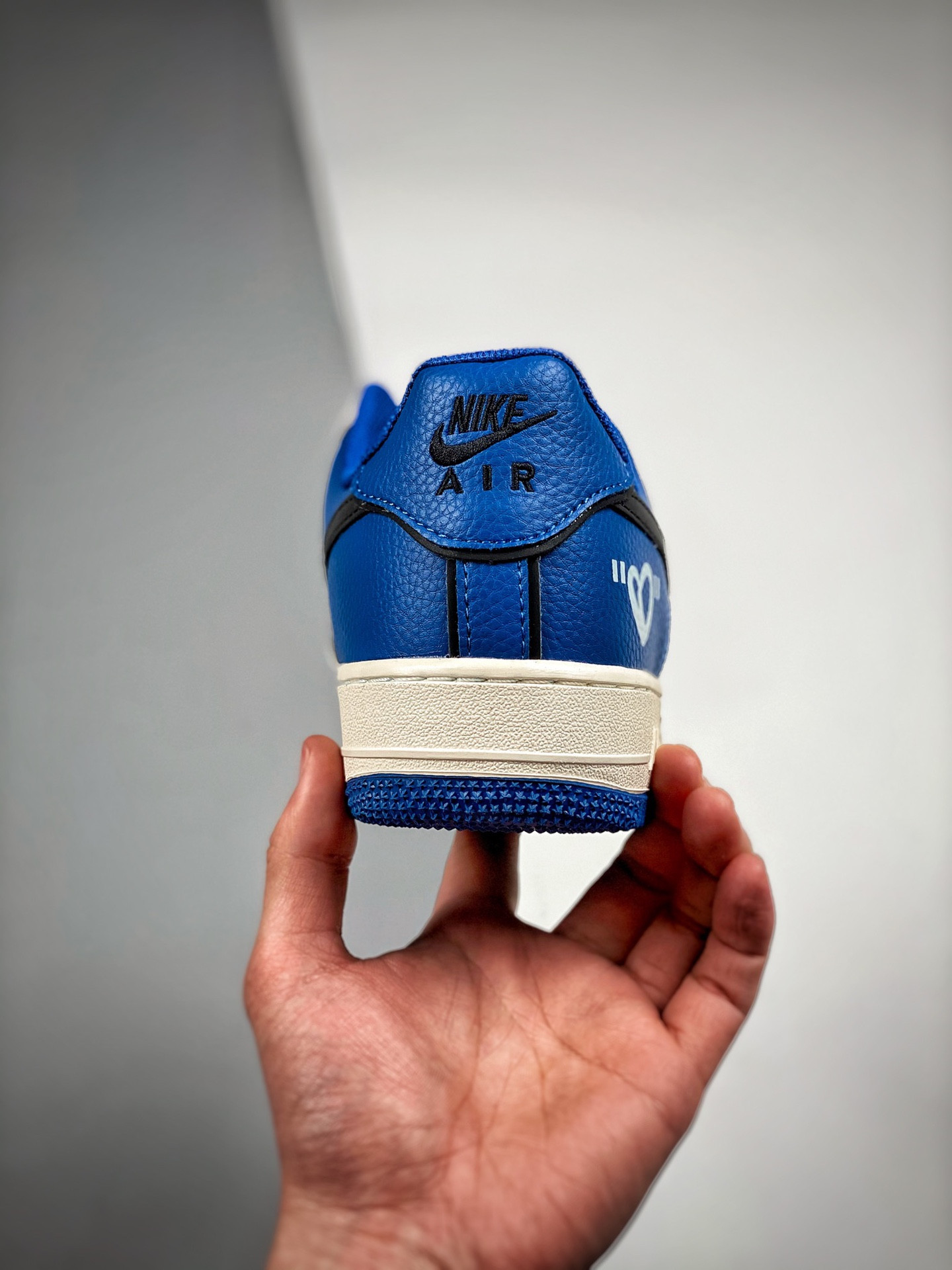 Custom Nike Air Force 1 Low “Valentine’s Day” White Blue Black For Sale