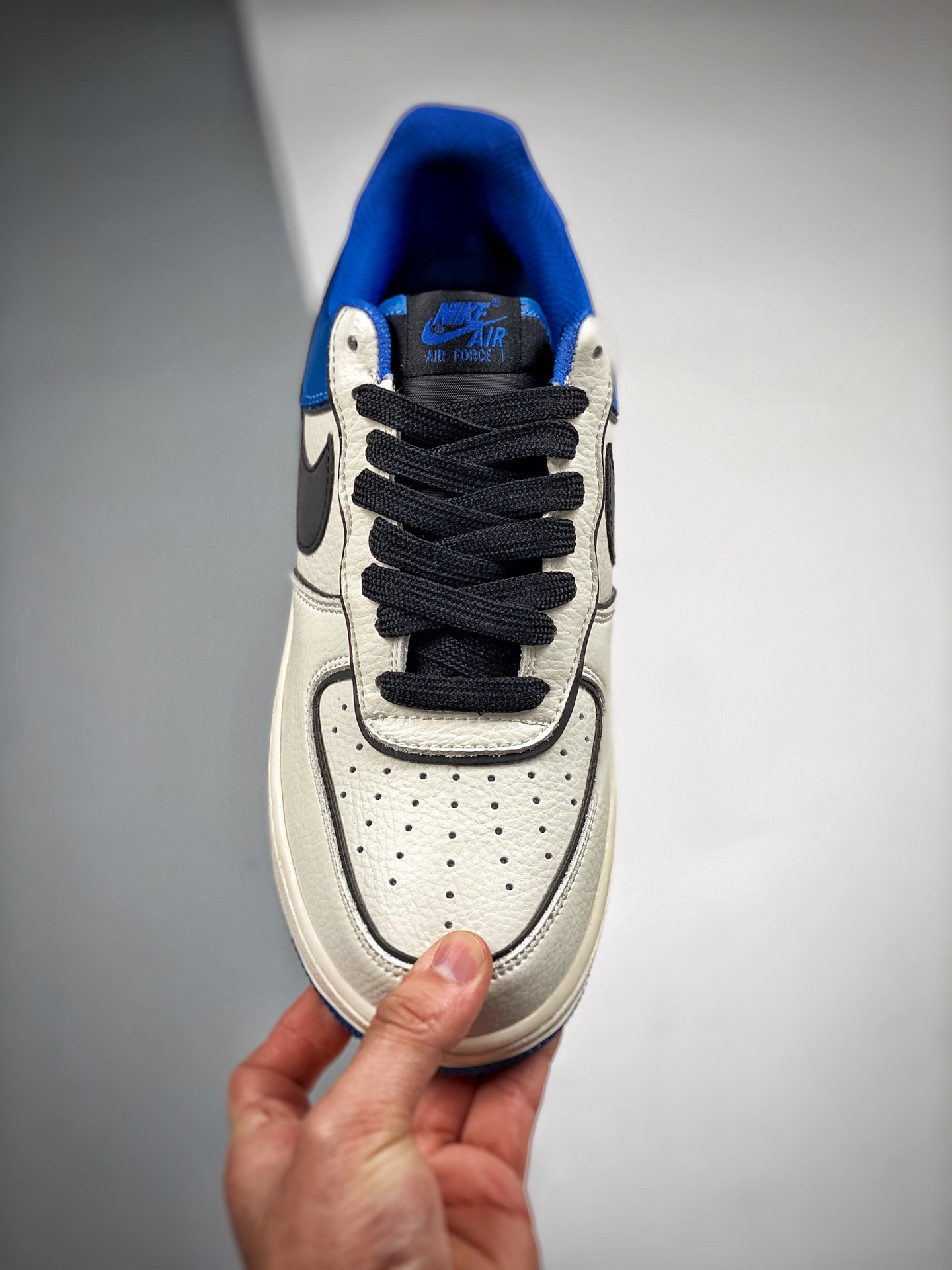 Custom Nike Air Force 1 Low “Valentine’s Day” White Blue Black For Sale