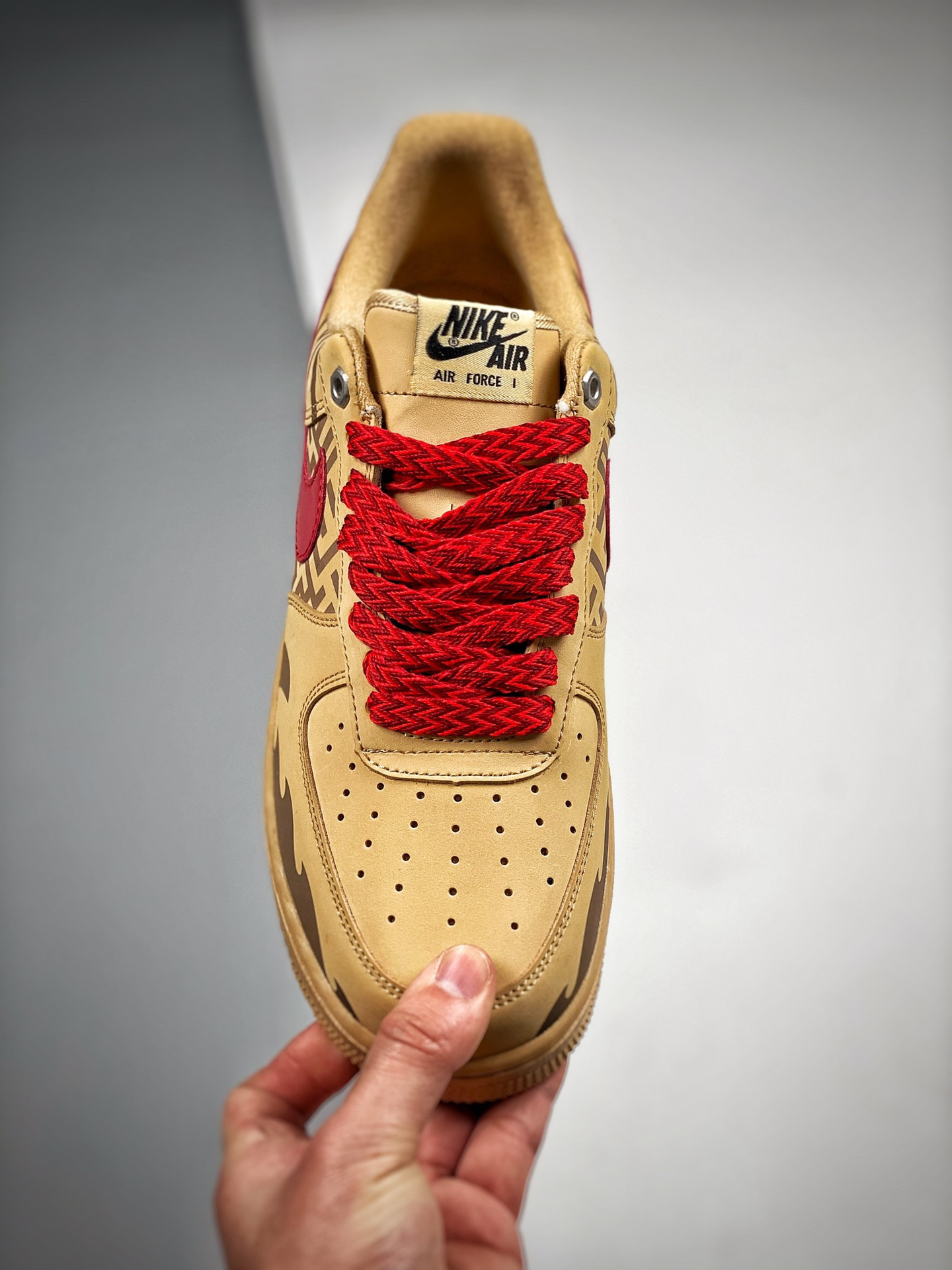 Custom Nike Air Force 1 Low “Year of the Tiger” Wheat For Sale