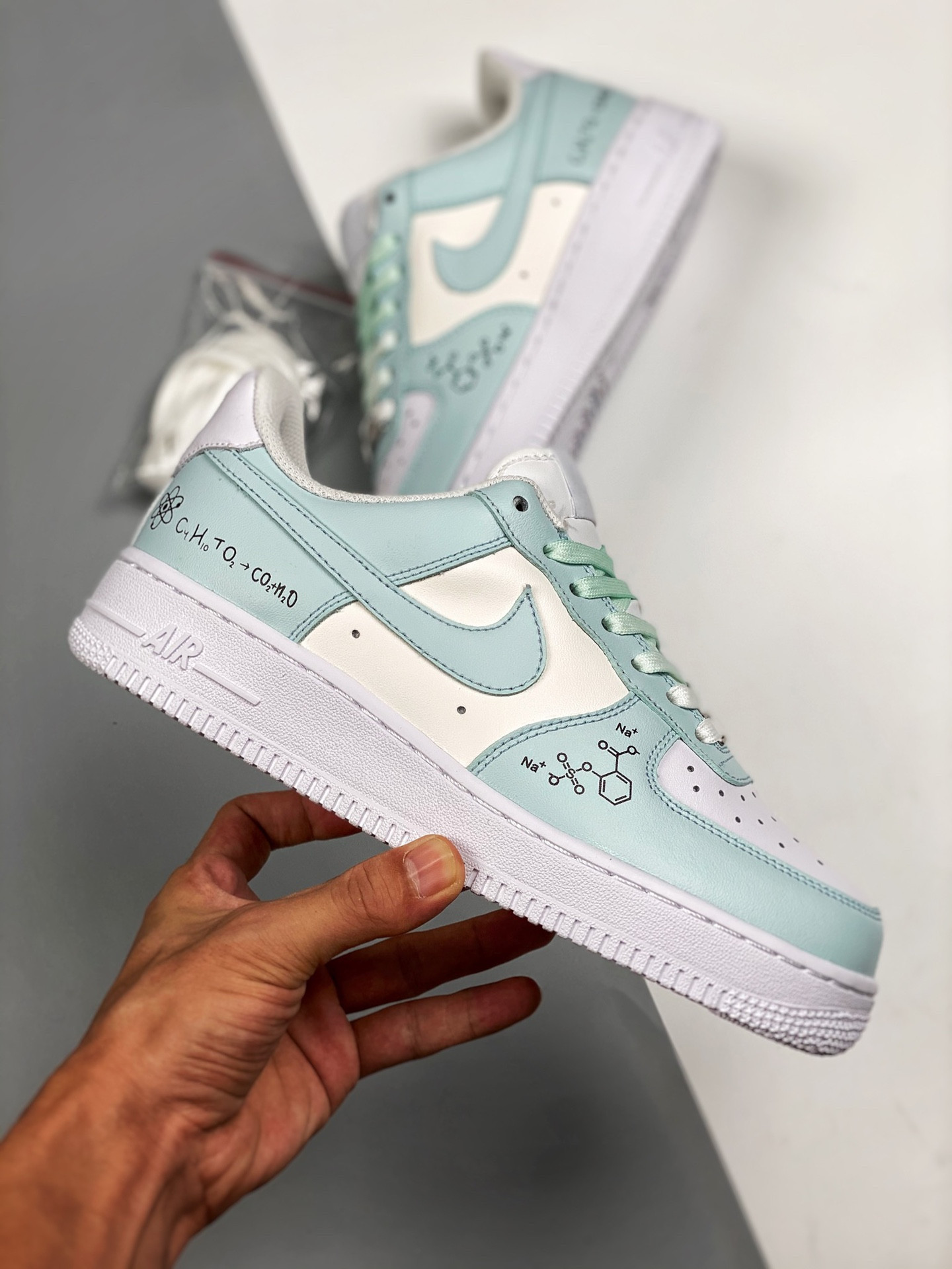Custom Nike Air Force 1 Low Blue White For Sale