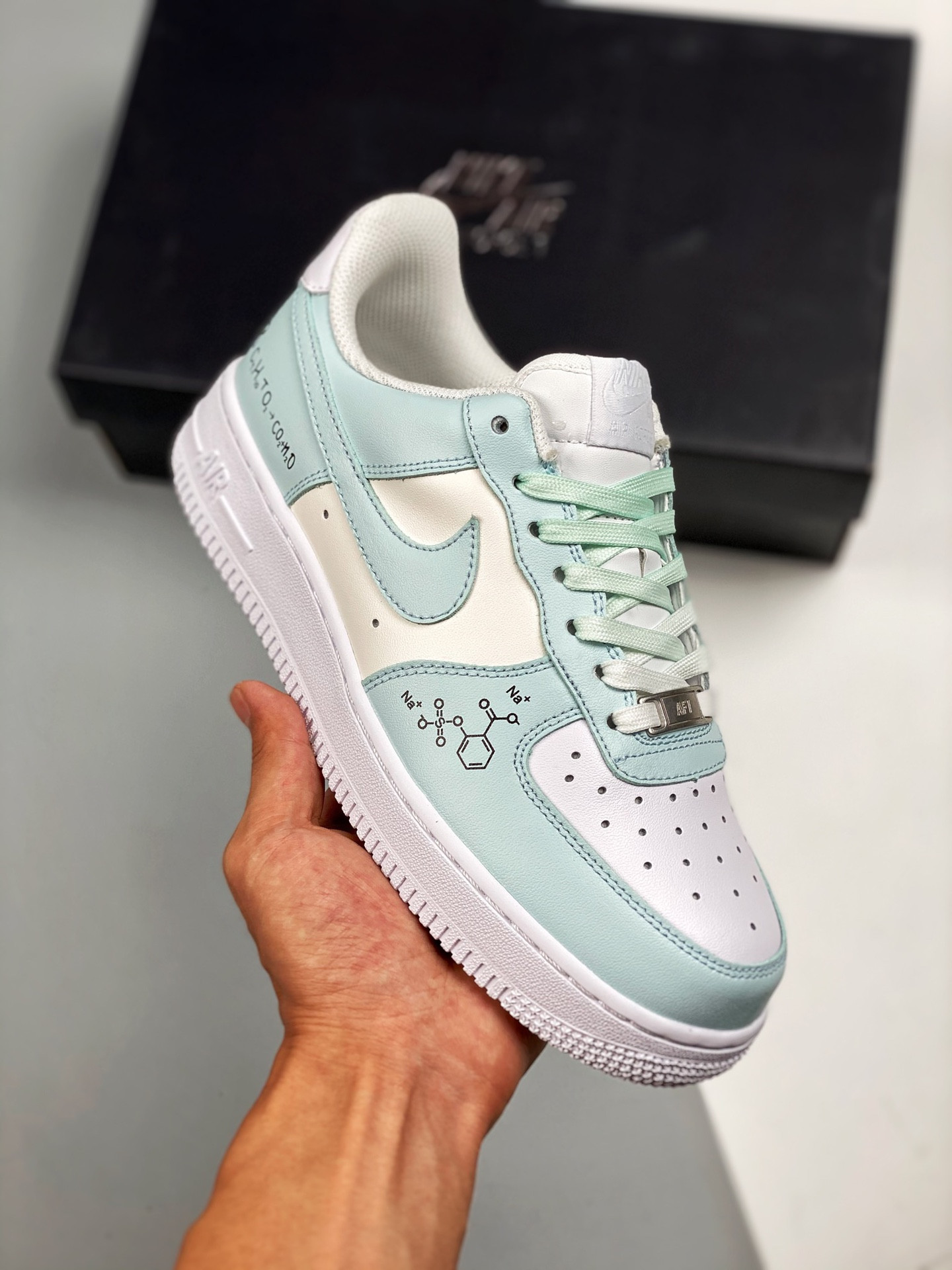 Custom Nike Air Force 1 Low Blue White For Sale