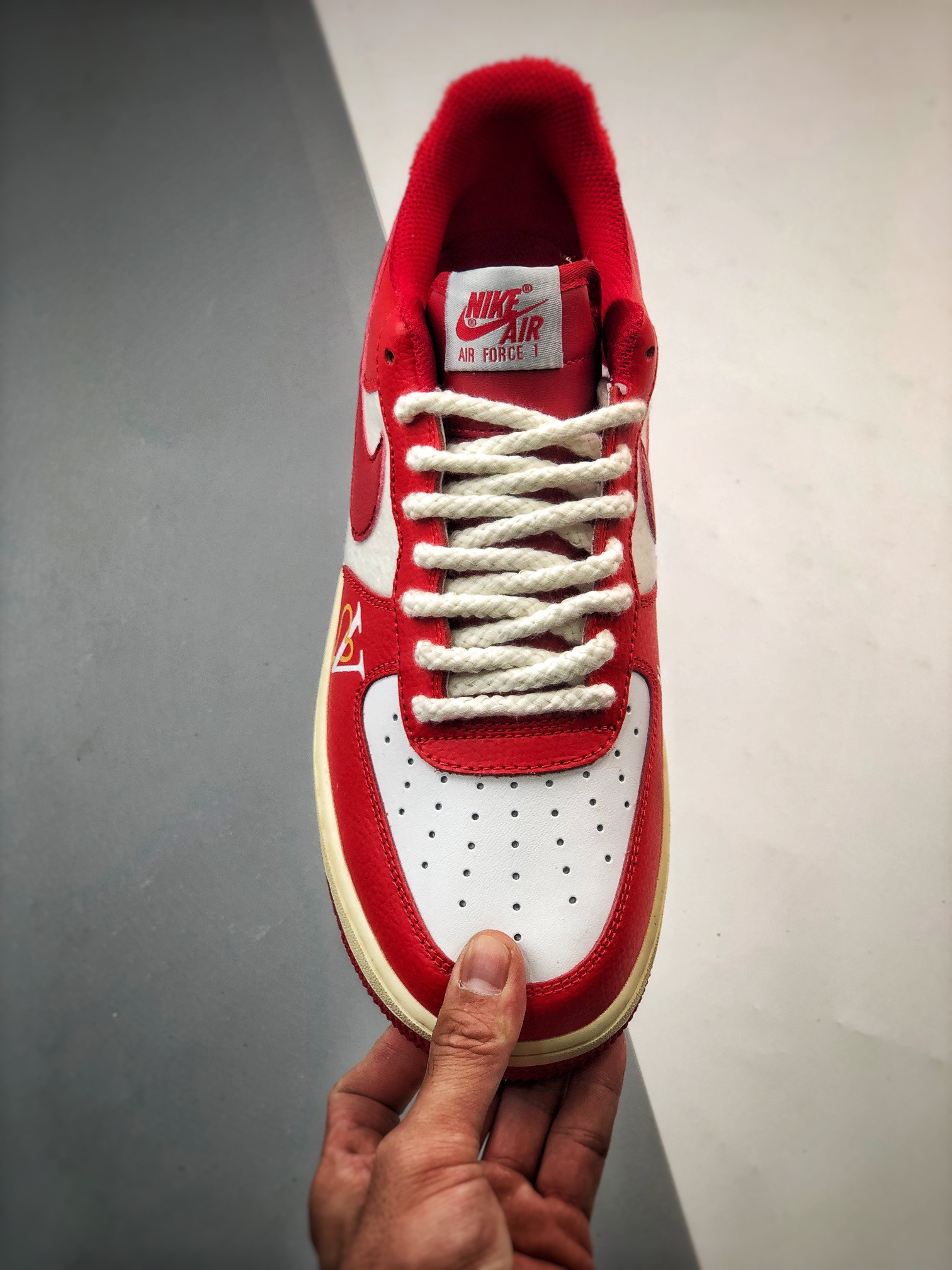Custom Nike Air Force 1 Low ‘Good Bye’ Red White For Sale