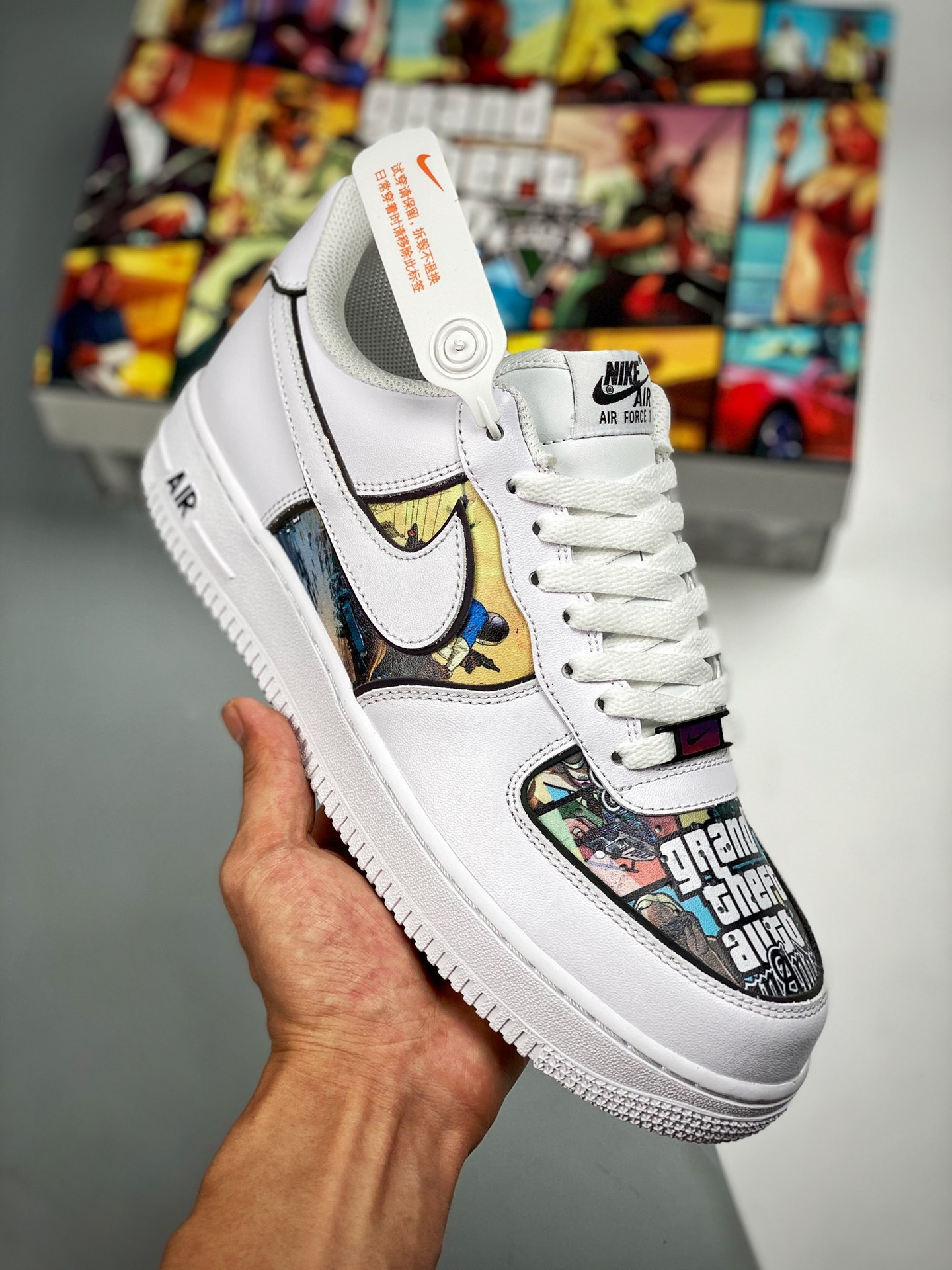 Custom Nike Air Force 1 Low Grand Theft Auto For Sale