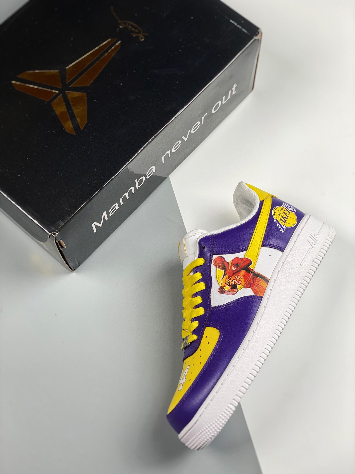 Custom Nike Air Force 1 Low ‘Lakers’ Purple Yellow White