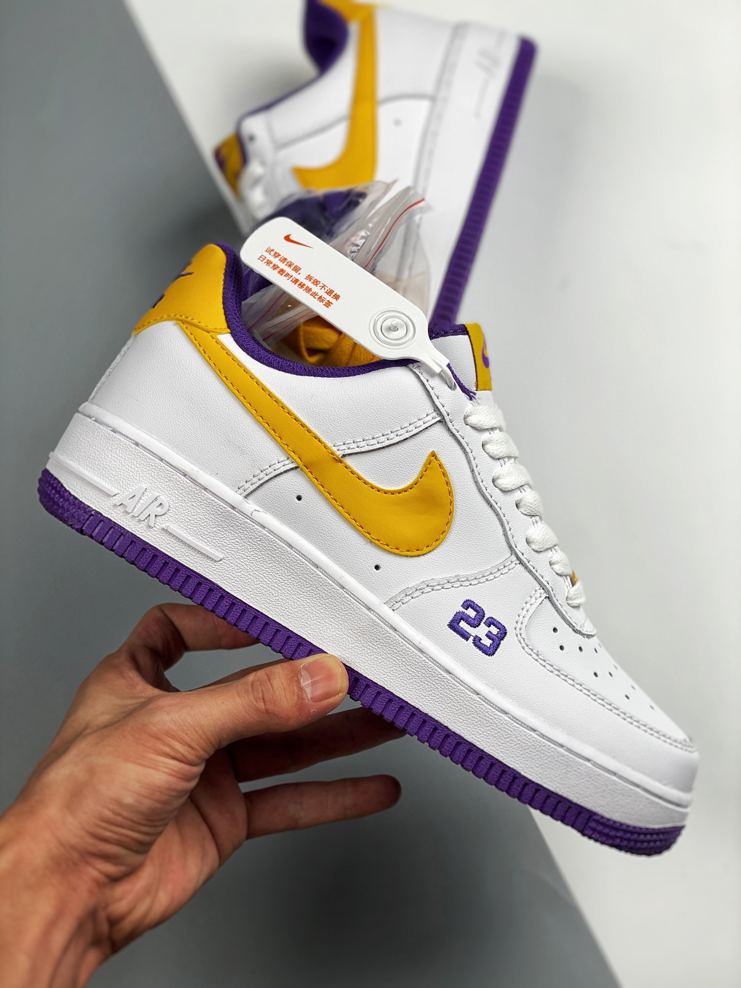 Custom Nike Air Force 1 Low ‘Lakers’ White Yellow Purple