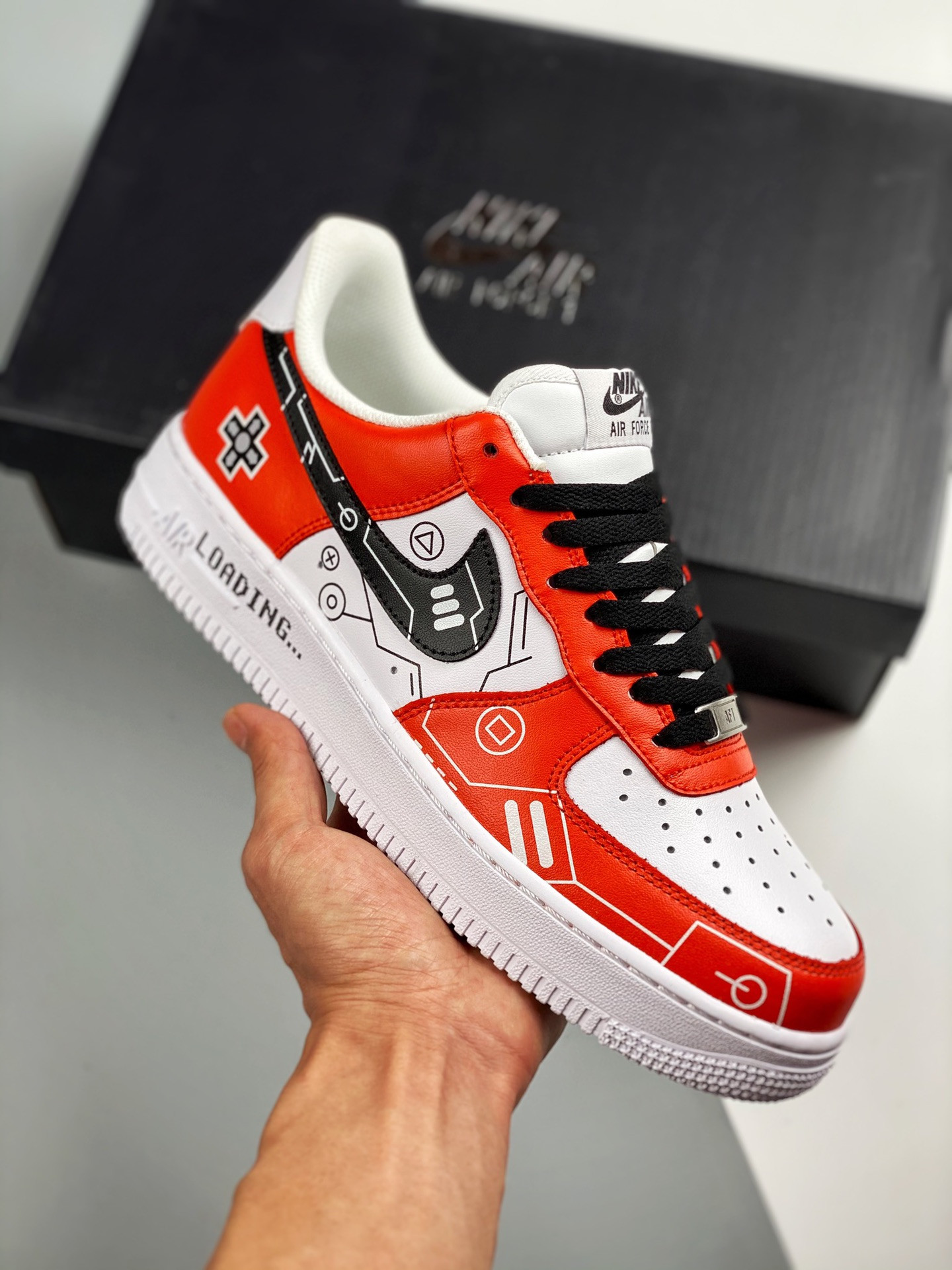 Custom Nike Air Force 1 Low Red White Black By You