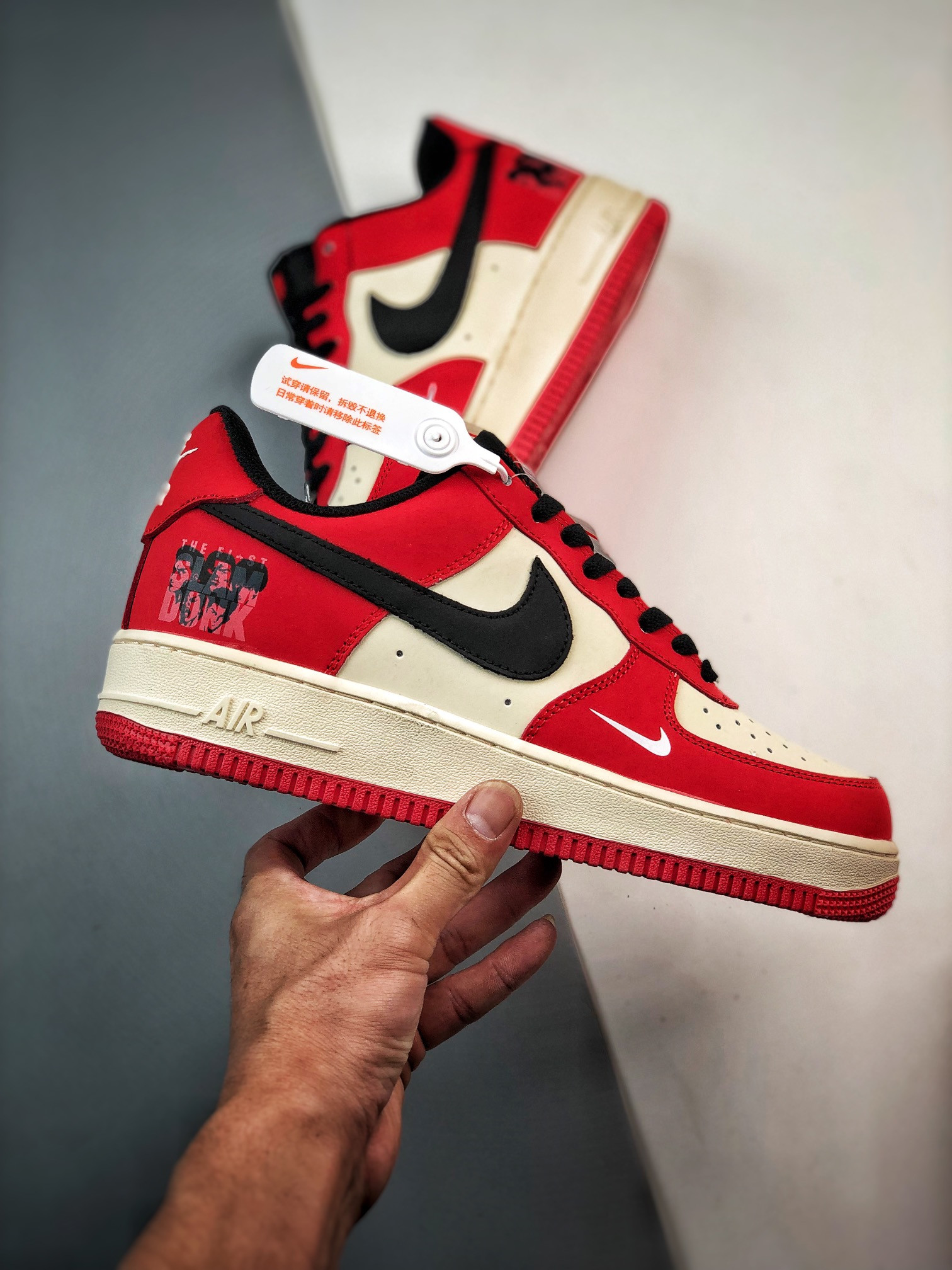Custom Nike Air Force 1 Low Red White Black For Sale