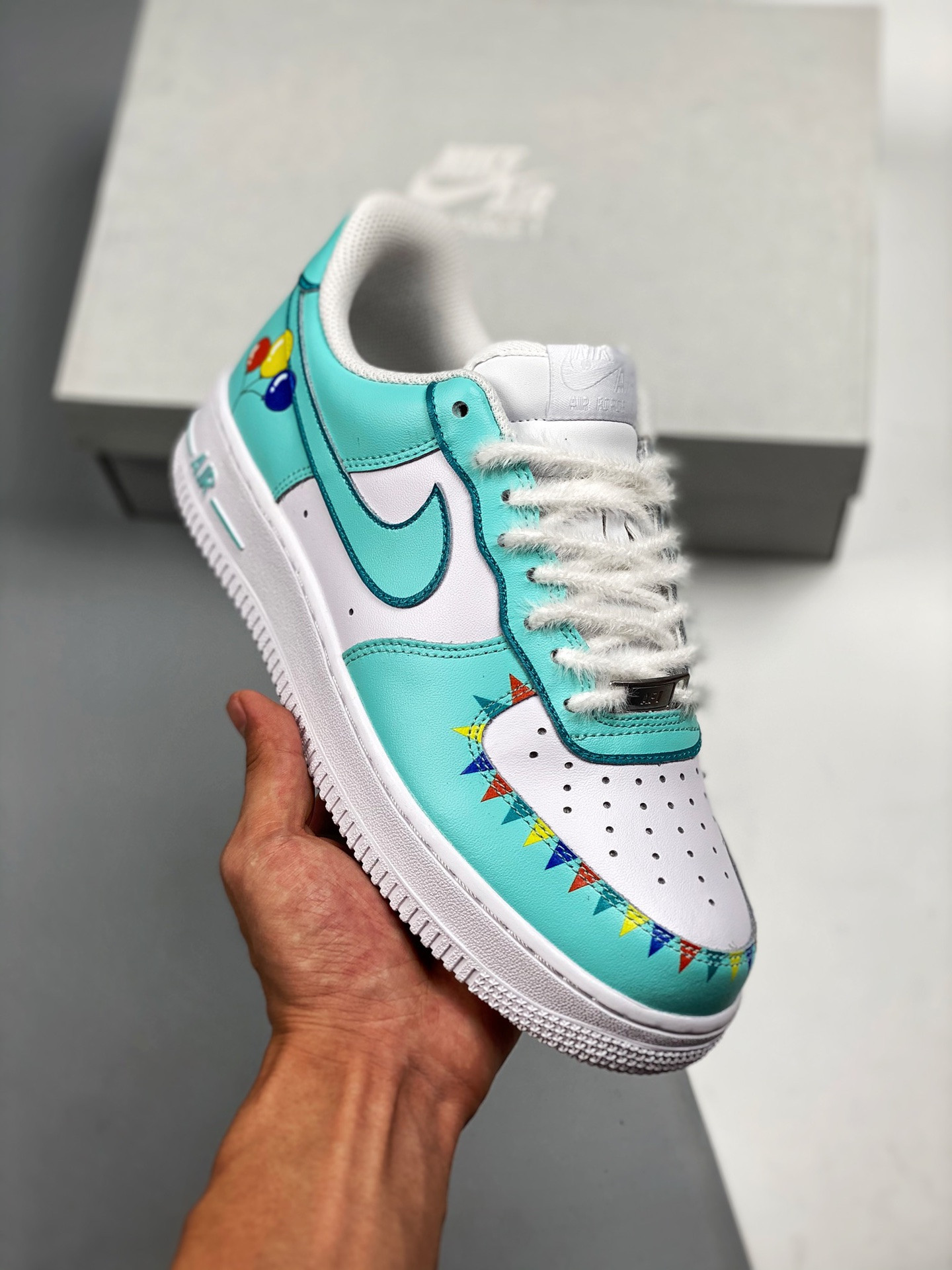 Custom Nike Air Force 1 Low White Green For Sale