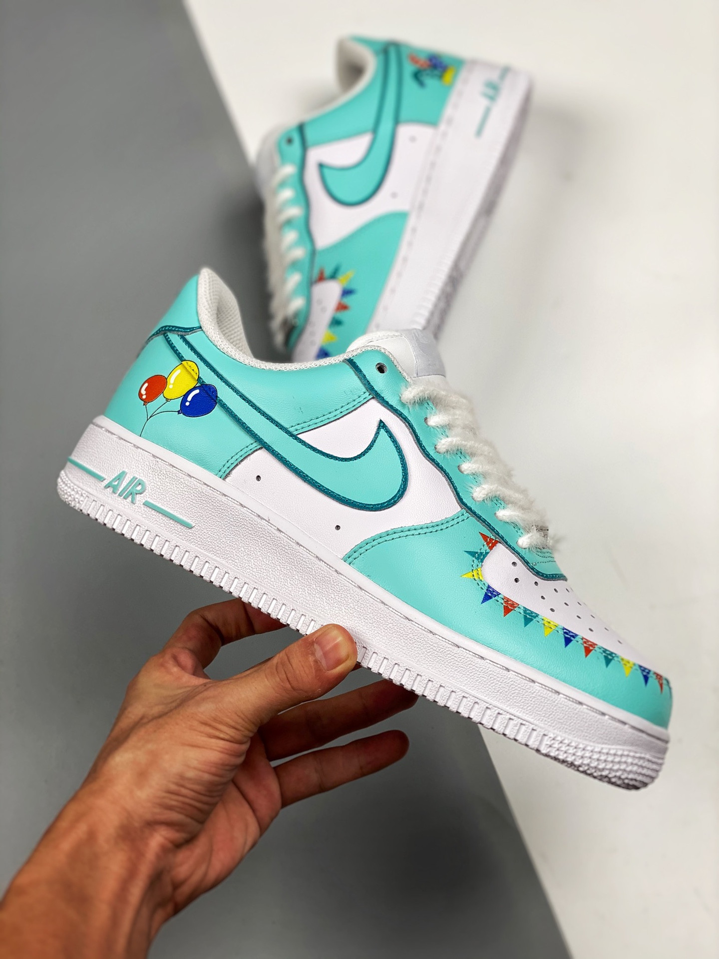 Custom Nike Air Force 1 Low White Green For Sale